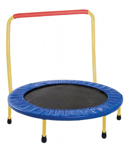 Mini trampoline pliable CreateFun pour enfants, aire de jeux intérieure, trampoline de fitness avec poignée - Product Image 3