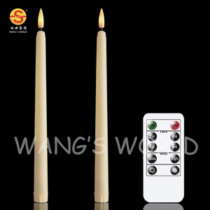 Candele coniche senza fiamma elettroniche candele a LED bianche lunghe in plastica per decorazioni natalizie - Product Image 5