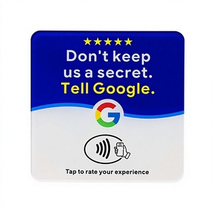 Autocollant NFC en acrylique Ka Zhi Run pour avis Google, rond ou carré, à taper ou scanner pour les commentaires, personnalisable - Product Image 2