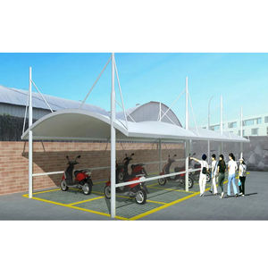 Abri de voiture professionnel simple et double, design moderne, imperméable, pare-soleil, carport à structure membranaire - Product Image 4