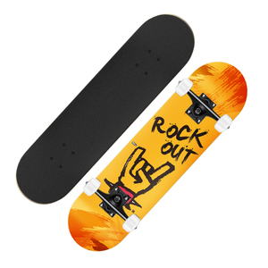 لوح تزلج احترافي عالي الجودة مقاس 31*8 بوصة مكون من 7 طبقات من خشب القيقب مع نمط نقل حراري وعجلات من البولي يوريثان للشباب - Product Image 4
