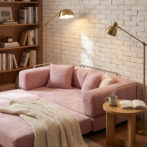 Divano Letto Pieghevole Moderno in Corduroy Compresso Sottovuoto, Poltrona Letto in Schiuma ad Alta Densità 32D per Soggiorno e Piccoli Spazi - Product Image 4