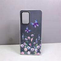 Coque de téléphone portable en PP style 2-en-1 avec impression papillon et fleur, effet gelée, pour Samsung Galaxy S23 S24 S25 S26 Ultra A17 A07 A55
