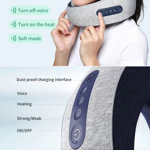 Masajeador de cuello y hombros Cervical con envoltura completa eléctrica Shiatsu con calefacción infrarroja de pulso recargable portátil en forma de U - Product Image 2