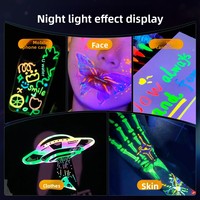 Marqueurs acryliques lumineux écologiques, sans danger pour la peau, stylos de graffiti qui brillent dans le noir, ensemble de tableaux blancs fluorescents pour enfants et étudiants