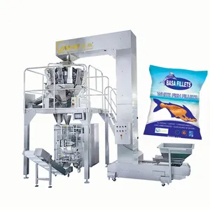 High speed automatic multi head weigher filling frozen fish ball packaging machine frozen fillet vertical packing machine