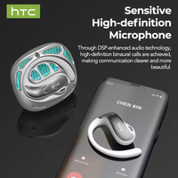 HTC NE30 AI earbud translasi cerdas, headphone baru 40H penerjemah bahasa 134 Waktu Nyata