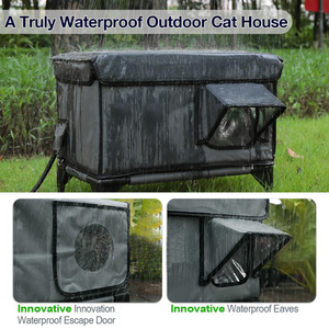USMILEPET Beheiztes Katzen haus im Winter im Freien, extrem isoliert und wetterfest, erhöhter ferner Katzen schutz mit wasserdichtem Dach - Product Image 4