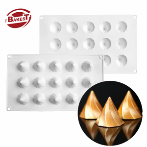 แม่พิมพ์ซิลิโคนทำขนมช็อกโกแลต 3 <span class=keywords><strong>มิติ</strong></span> <span class=keywords><strong>รูป</strong></span><span class=keywords><strong>ทรง</strong></span>ยอดเขาเล็กๆ สำหรับทำขนมมูสฝรั่งเศส <span class=keywords><strong>รูป</strong></span><span class=keywords><strong>ทรง</strong></span><span class=keywords><strong>สามเหลี่ยม</strong></span>เพชร บรรจุในถุง OPP - Product Image 4