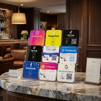 Plaque NFC Avis Google Français en Acrylique Avec QR Code