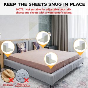 Bed <b>Sheet</b> Holder Bed <b>Sheet</b> Grippers Discrete Heavy Duty BedSheet Tightener Non Slip Corner <b>Sheet</b> Grippers - Product Image 5