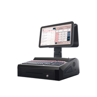 15 Inch Touch Screen Windows POS System Complete POS Machine With Keyboard and Cash Drawer for Supermarket Convenience Store