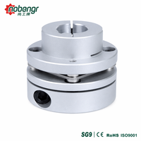 Accouplement à disque monté sur bride en alliage d'aluminium et acier inoxydable SS304, à serrage par collier, sans jeu, rigide torsionnel, pour machine CNC, moteur pas à pas et servomoteur