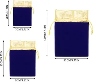 Вельветовая подарочная сумочка, мини легкий ювелирные изделия шнурок мешок, 3 размера, маленькая сумка для хранения для ювелирные браслеты подарки конфеты монета