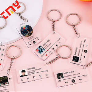 2024年新作販促用3Dチャーム、パーソナライズされた楽しいUV印刷、防水プラスチック<span class=keywords><strong>PVC</strong></span>アクリル製、女性向けミニ音楽カスタムキーホルダー - Product Image 3
