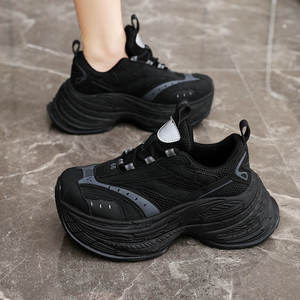 Nouvelles baskets de créateur pour femme 2026 avec logo personnalisé, à lacets, plateforme, semelle type pneu, rehaussantes, légères, été - Product Image 3