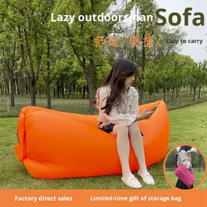 Divano letto gonfiabile portatile singolo esterno e resistente in tessuto di poliestere <span class=keywords><strong>sacco</strong></span> <span class=keywords><strong>a</strong></span> <span class=keywords><strong>pelo</strong></span> pigro spiaggia aria pieghevole prodotto da campeggio - Product Image 3