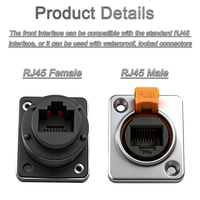 Kabel Audio Profesional RJ45 3 Kaki Terproteksi CAT6 Kabel Ethercon Tahan Air Aksesoris Konektor Pemasangan Panel Depan