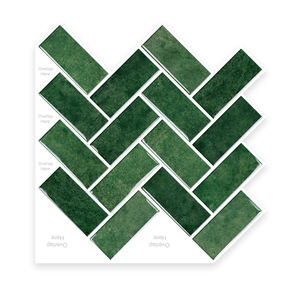 Tuiles murales en vinyle à chevrons JORUNNS, vertes, autocollantes, à <span class=keywords><strong>coller</strong></span> <span class=keywords><strong>sur</strong></span> les crédences de cuisine et de salle de bain - Product Image 1
