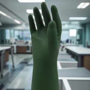 قفازات أمان من المطاط مقاومة للمواد الكيميائية لورشة النتريل قفازات حماية من النتريل - Product Image 1