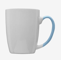 Mug à café Java bicolore personnalisé 12 oz, cadeau promotionnel d'entreprise, impression à l'encre sur céramique, vente en gros