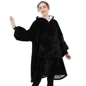 Заводская мягкая зимняя теплая Пижама большого размера плюшевая Женская одежда для сна для зимы взрослая с карманом для питомца