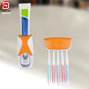 Dispensador de Pasta de Dientes y Soporte para Cepillos de Dientes de Plástico Automático para Montar en la Pared, Venta al Por Mayor de Fábrica - Product Image 1