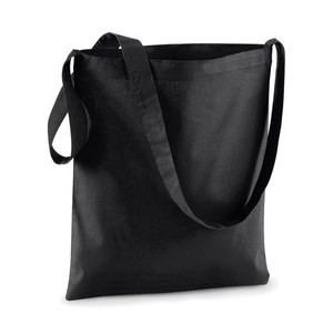 Sac fourre-tout promotionnel en coton 100% noir 40x34cm, sac décontracté promotionnel - Product Image 1