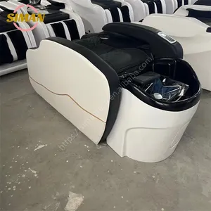 Siman durable massage shampoo bed with color custom service high quality cheap discount hair washing unit spa salon equipment