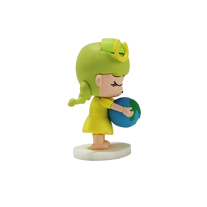 Eco-Friendly <strong>Hand</strong>-Painted Resin Artistic Figurine Girl <strong>Holding</strong> <strong>Globe</strong> Desk Ornament Room Decor Educational Kids Gift - Product Image 4