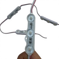 Module LED 3 Lampes Haute Luminosité DC12V, Étanchéité IP68, Ignifuge, Garantie 5 Ans pour Rétroéclairage Mural d'Image d'Entreprise Bleu/Jaune