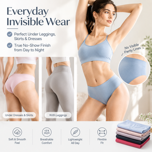Intimo Donna Invisibile <span class=keywords><strong>Senza</strong></span> Cuciture, <span class=keywords><strong>Slip</strong></span> Femminili <span class=keywords><strong>Senza</strong></span> Cuciture Visibili, Biancheria Intima Liscia e Confortevole che si Adatta alla Pelle - Product Image 6