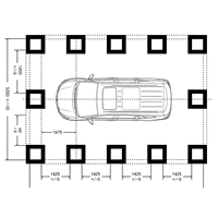 Tapis de calibrage à 360 degrés pour système de caméra de vision panoramique AVM pour Buick GL8