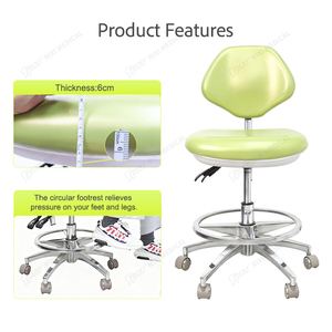 Taburetes de dentista para médicos orales, silla de asistente de médico y enfermera para clínica dental - Product Image 3