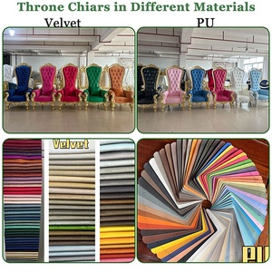 Sedie di Lusso Stile Principessa per Re e Regina, Troni Dorati per Eventi e Decorazioni Matrimoniali - Product Image 6