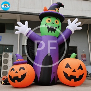 Personalizado Halloween inflable bruja <span class=keywords><strong>fantasma</strong></span> Halloween calabaza inflable al aire libre patio inflable Halloween fiesta decoraciones - Product Image 4
