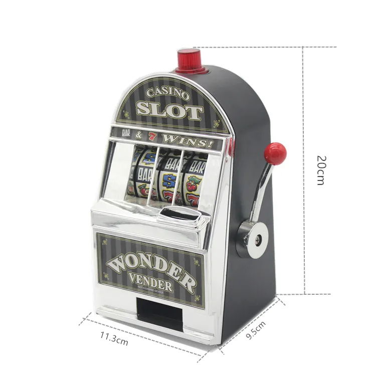 Özelleştirilebilir desen flaş ışığı Jackpot ses şanslı sejumbo Jumbo Casino Slot makinesi kumbara oyuncak