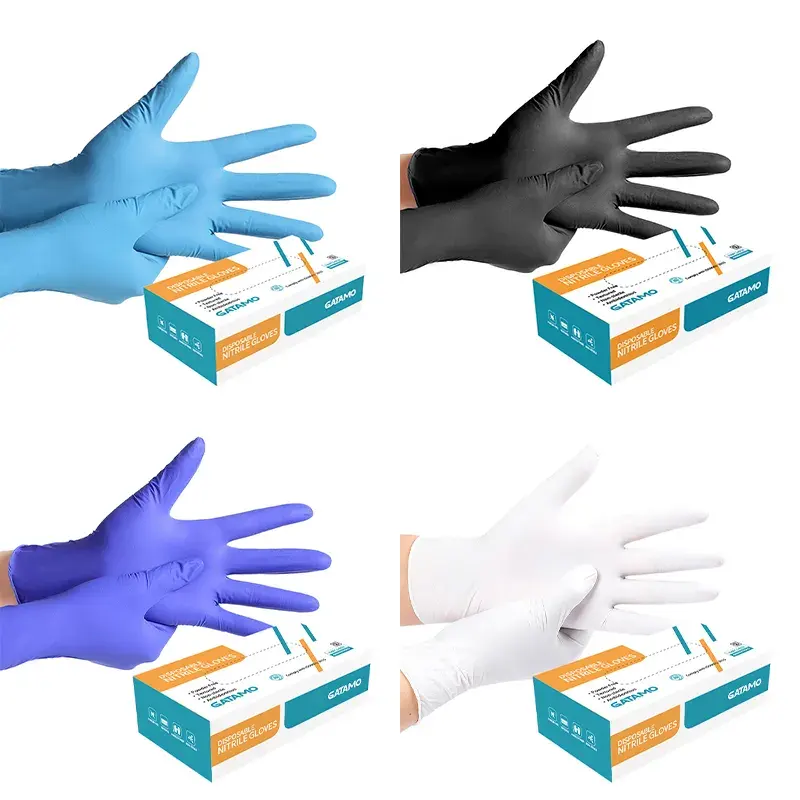 G11 Blue China 100% nitrile gloves colored non powder free food service small gloves examination custom nitrile gloves