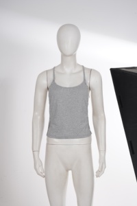 Grey Metal <b>Chain</b> Detail Backless Cami, Criss <b>Cross</b> Straps Cut Out Back Tank Top, Y2K Streetwear Slim Top for Women - Product Image 3