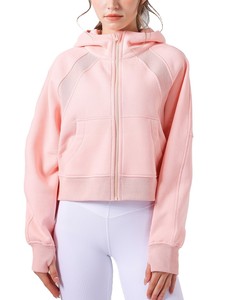 Giacca Sportiva Casual da <span class=keywords><strong>Donna</strong></span> L-u-l-u Scuba per Autunno e Inverno, <span class=keywords><strong>Felpa</strong></span> <span class=keywords><strong>con</strong></span> <span class=keywords><strong>Cappuccio</strong></span> e Zip in Velluto <span class=keywords><strong>con</strong></span> Fodera, Top Stampato per Yoga - Product Image 5