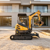 Mini-excavatrice compacte TP25, 2,5 tonnes, petite pelleuse avec cabine climatisée, haute performance, 2500 kg
