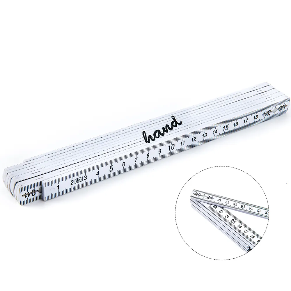 2m 10 folds multifunctional measuring tools extension foldable flexible scale plastic folding ruler