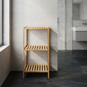 ตู้เก็บของในห้องน้ำแบบตั้งพื้น 3 ชั้น รุ่น Sordine Rustic-Style ทำจากไม้สนธรรมชาติ แข็งแรงทนทาน - Product Image 2