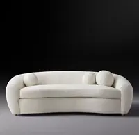 Venta al por mayor de alta calidad de lujo Sylvain sofá 3-asiento lindo sofá blanco a muebles de sala