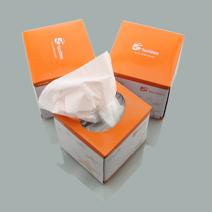 Celulose virgem, polpa De Bambu 2ply-4ply caixa Cubo Quadrado de tecido caixa de tecido facial