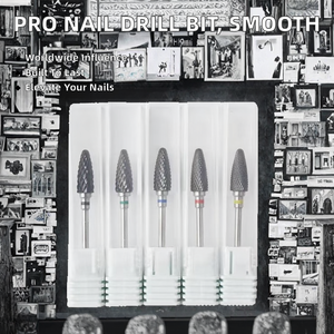 Taladro de Uñas Profesional de Acero Inoxidable, Cónico, Multifuncional, para Remover Esmalte de Gel, Cutículas y Alisar las Uñas con Punta de Diamante - Product Image 2