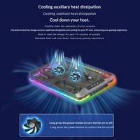 Support de refroidissement PS5 avec station de charge, double ventilateur, lumière RGB, chargeur de manettes et rangement de jeux pour PS5 Slim et Pro
