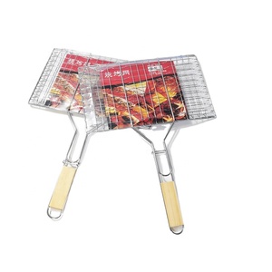 Panier <span class=keywords><strong>de</strong></span> <span class=keywords><strong>légumes</strong></span> en acier inoxydable 304, filet <span class=keywords><strong>de</strong></span> grillage pour barbecue, grille carrée pour hamburgers - Product Image 1