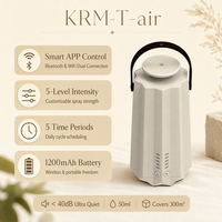 Diffuseur d'arômes intelligent WiFi portable 50 ml, commande par application, rechargeable, distributeur de parfum, minuterie 5 niveaux, éclairage LED, maison, voiture, camping-car