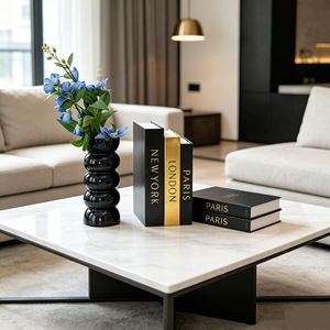 Lot de 3 boîtes de rangement discrètes en forme de livres, motif imprimé doré, thème villes New York, Londres, <span class=keywords><strong>Paris</strong></span>, pour la décoration de la maison et des hôtels - Product Image 3